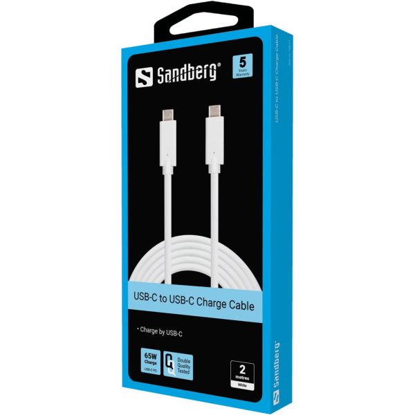 Sandberg 136-17 USB-C Charge Cable 2M, 65W Online now