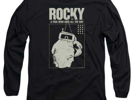 ROCKY : THE HERO L\S ADULT T SHIRT 18\1 Black LG Fashion