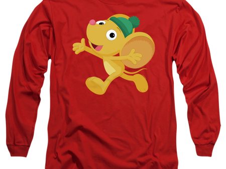 SESAME STREET : FURRY FRIEND, LITTLE MOUSE L\S ADULT T SHIRT 18\1 Red LG Fashion