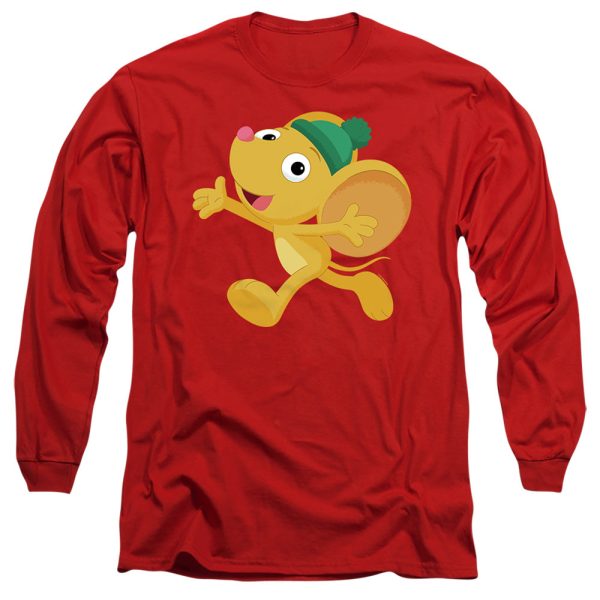 SESAME STREET : FURRY FRIEND, LITTLE MOUSE L\S ADULT T SHIRT 18\1 Red LG Fashion