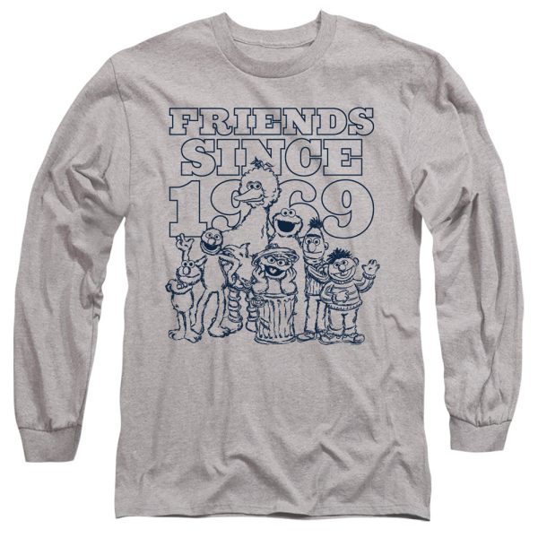 SESAME STREET : FRIENDS SINCE L\S ADULT T SHIRT 18\1 Athletic Heather MD Online Hot Sale