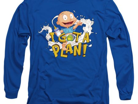 RUGRATS : TOMMY PICKLES HAS A PLAN L\S ADULT T SHIRT 18\1 Royal Blue XL Online Hot Sale