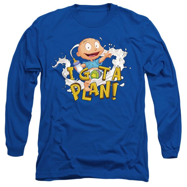 RUGRATS : TOMMY PICKLES HAS A PLAN L\S ADULT T SHIRT 18\1 Royal Blue MD Discount