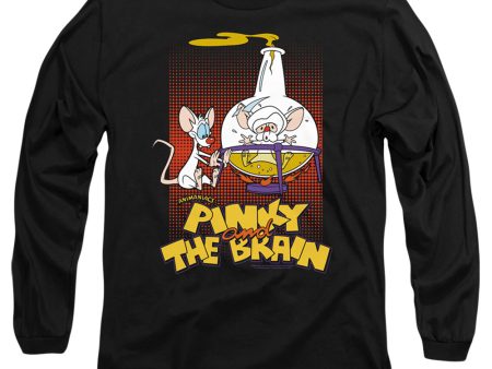 PINKY AND THE BRAIN : LAB FLASK L\S ADULT T SHIRT 18\1 Black XL Online